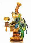 11.5" Oil Rig Water Pipe American Color Glass Smoking Pipe With Bow