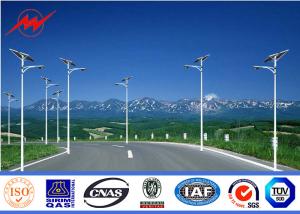 China 10m 3mm Thickness Solar Street Steel Utility Pole With Single Arm For Park Lighting wholesale