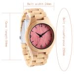 ODM Bamboo Wooden Watch Japan Miyota Quartz Mens Wooden Watch Waterproof