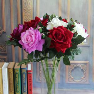 China UVG FLRS72 Wholesale Wedding Centerpiece Free Sample Cheap Artificial Red Rose Flower wholesale