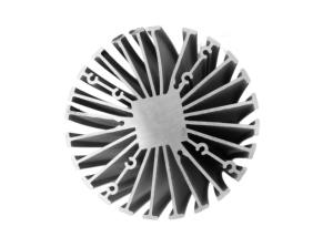 China LED Aluminum Heatsink Extrusion Profiles T66 Silvery Anodized wholesale