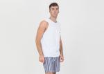 White Homestyle Mens Luxury Sleepwear Xxl Short Pajamas Functional Placket Side