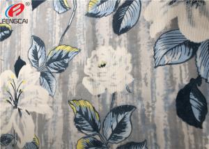 China Press Glue Polyester Sofa Velvet Upholstery Fabric , Print Knitted Fabric wholesale