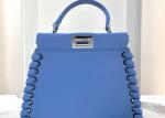 Peeakboo Classic Womens Luxury Handbag Leather Lace Woven Edge Handbag High