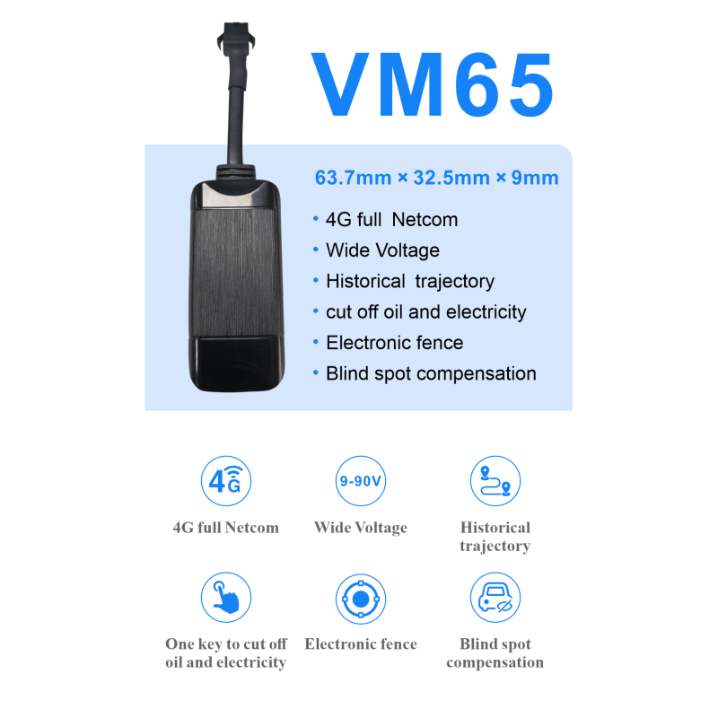 VM65 4G Wide-Voltage GPS Vehicle Tracker