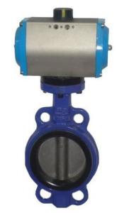 China Carbon Steel Wafer Connection Butterfly Valve with Penumatic Actuator wholesale