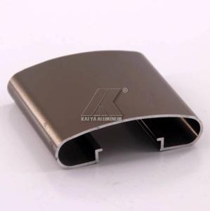 China Shop Aluminum Handrail Extrusions Gold Anodized 6063 Series Alloy T5 Temper wholesale