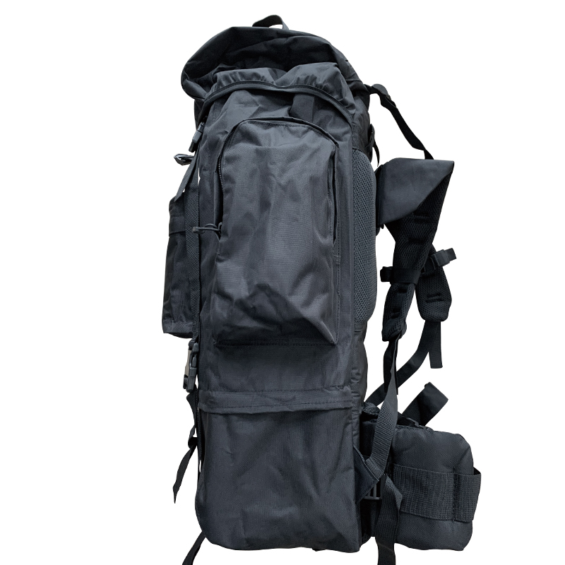 Oxford Material Black 65L Multi-function Backpack for Outdoor Hiking Camping Trekking