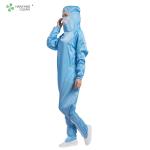 S - 5XL Size Anti Static Garments Blue Color With Hoods And Face Mask