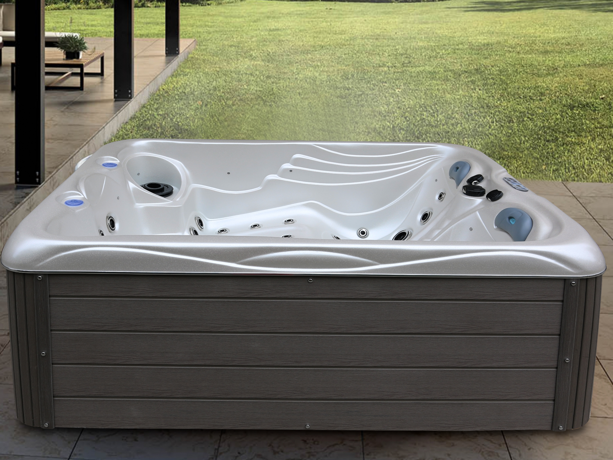 SAA RoHS 1000L Whirlpool Hot Tub Lodges For Jacuzzi