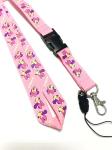 Disney Cute Pink Mickey Detachable Cell Phone Holder Lanyard With Silk Screen