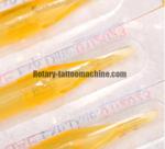 Plastic Disposable Tattoo Needle Tips , Flat / Round Open Tattoo Tip Set Yellow
