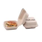 Varnished Biodegradable Burger Boxes Customized for Fast Food Packaging