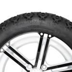 Golf Cart 14'' Black/White Rims And 22x10-14'' All Terrain Tires, Wheel Nuts and