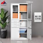 Easy Assembling Office Cabinets with Locks and Glass Doors Heavy Duty Metal