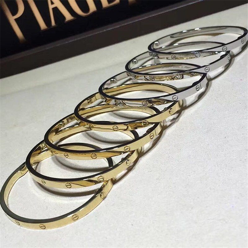 C love bracelet 18k gold white gold yellow gold rose gold diamond bracelet Jewelry factory in Shenzhen, China