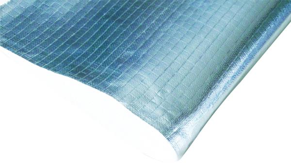 ALFW600 Aluminized Fiberglass Cloth , Aluminum Foil Fiberglass Fabric Thickness