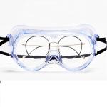 Transparent Color Medical Safety Goggles Fully Enclosed Design PVC Frame