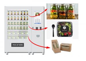 China Refrigerated Automatic Fruit Fresh Salad Vending Machine 22 Inch Advertising Screen on sale