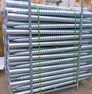 ASME Galvanized Steel Ground Screw Pile Q355 For Construction Foundation
