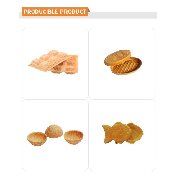PLC Automatic Waffle Cone Production Line Waffle Biscuit Making Machine