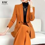 Spandex / Bamboo Fiber High Cut V-Neck White Business Formal Pants Suits for
