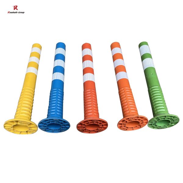 75cm Outdoor Road Safety Warning Durable Pu Plastic Traffic Warning Post