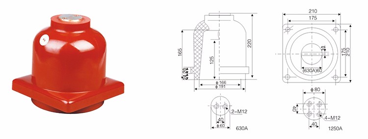 Supplier direct 10kv high voltage insulation contact box