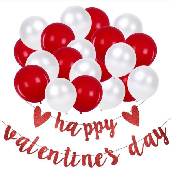 10.5cmx16cm Glitter Heart Party Decoration Items Happy Valentines Day Sign