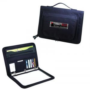 China 600D polyester with heavy vinyl backing ZIPPERED BINDER PADFOLIO on sale