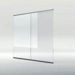 Aluminum Soliding Office Glass Partition Wall Top Supported For Single Glazed
