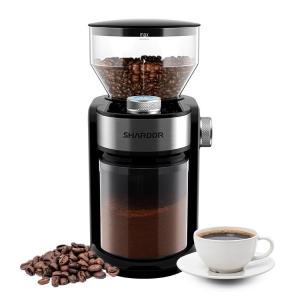 China Small Flat Burr Coffee Grinder 240g 16 Setting Espresso French Press Coffee Grinder wholesale