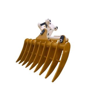 China Customizable Excavator Rake Bucket Tilting Rake Bucket for any model Excavator Attachment wholesale