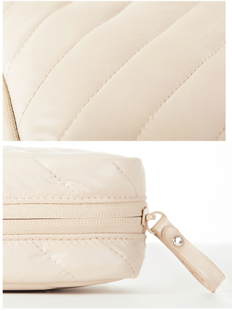 Leather Portable Waterproof Compartments PU Cosmetic Bag