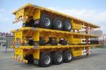 3 Axle 60 Ton Fuwa Flatbed Semi Trailer 20FT/40FT Container Cargo Transport