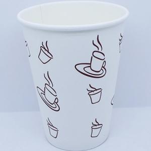 China Custom Takeaway Eco Friendly Paper Coffee Cups With Lids For Hot Drinks 12oz wholesale