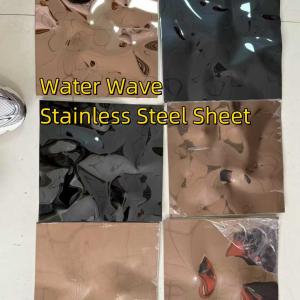 China Decoration SUS304 Stainless Steel Water Ripple Sheet Panel Black Mirror Polished wholesale