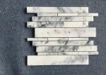 Oscar White Bathroom Natural Stone Mosaic Tile 10 Mm Thickness For Wall