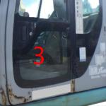 OEM KOBELCO Excavator Glass Left Door Lower Position NO.3 Green Windscreen