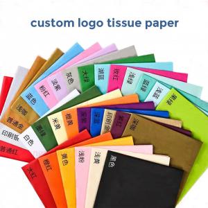 China Eco Friendly Wholesale Packaging Custom Logo Printed Colored Flower Wrapping Paper 17gms Gift Tissue Paper on sale