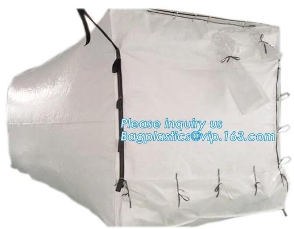 extra lagrge woven PE drawstring dumpster container liner for garbage truck,40
