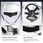 High Density ABS Shell Safety Work Helmet White Workplace Safety Equipments