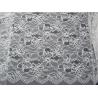 Buy cheap White Nylon Swiss Lace Fabric Floral Knitted With Border Lace and Scallop Edge from wholesalers
