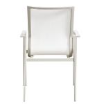 Aluminum Outdoor Textilene Armrest Dining Chairs For Restaurant