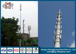 China Powder coated Steel Tubular Pole , Wi-fi Monopole Tower with Inner Climbing Ladder wholesale