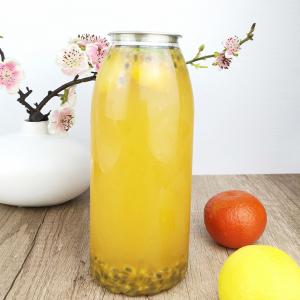 China 1000ml Big Plastic Container Bottles Easy Pull Cover Tea Milk on sale
