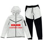 Custom Logo OEM Fleece Jogging Set Gym Sports Zipper up Hoodie Jogger Women