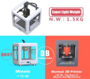 China Easthreed Lightweight Quiet Mini 3D Printer 90 X 110 X 110 Printing Size For Kids wholesale