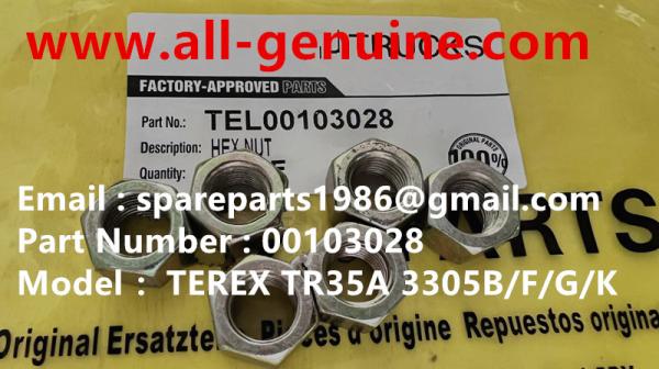 00103028 NUT TEREX TR50 TR60 TR70 TR100 TR45 3305F 3305B TR35A RIGID DUMP TRUCK