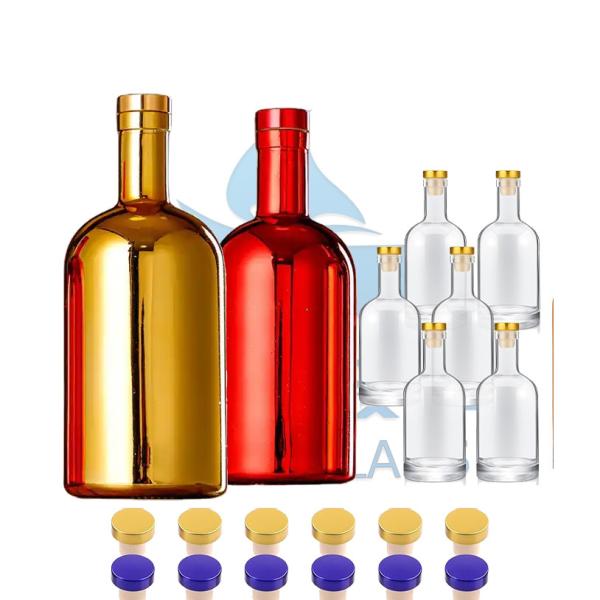 Transparent Colored Glass Wine Bottles 500ml 700ml 750ml Perfect for Liquor